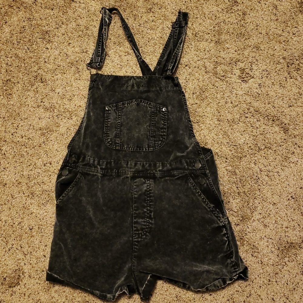 Black short overalls